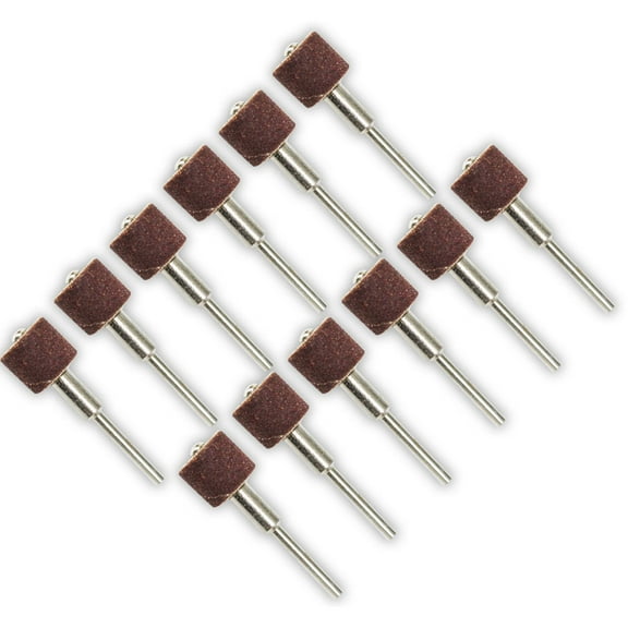 DYNAMIC 12 Piece Sanding Drums Set | Pre-mounted on 1/8" Shanks | Fine Grit for Smooth Finish | Includes Organizing Rack | Versatile for Professional & DIY Sanding Tasks