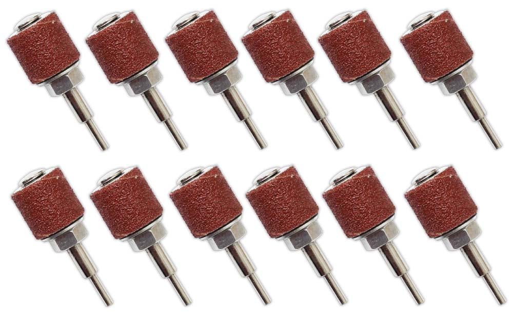 DYNAMIC 12 Piece Set of PreMounted Coarse Grit Sanding Drums Ready