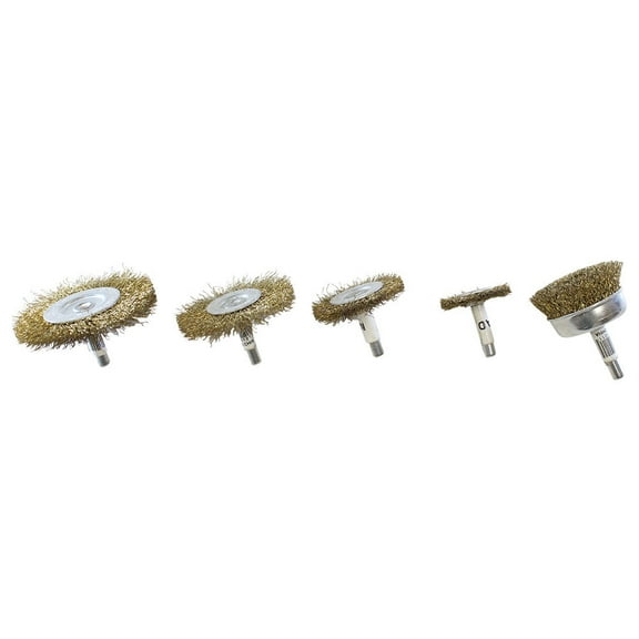 DYNAMIC 36 Piece Wire Brush Set Pre-Mounted on 1/4" Shanks | Versatile Cleaning and Refinishing Toolset