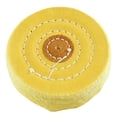 thumbnail image 1 of DYNAMIC 4" Yellow Cotton Wheel | High-Grade Muslin | Circular Stitching | 40 Folds | Professional Polishing, 1 of 2