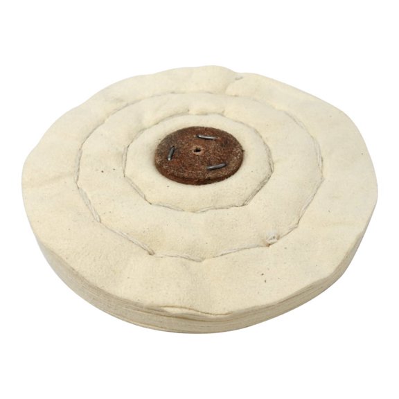 DYNAMIC 5" Leather Buff | Heavy-Duty Stitching | Wooden Center Ring | Ideal for Sharpening & Shining Knives, Scissors, Tools | Desinged For Smaller Jobs