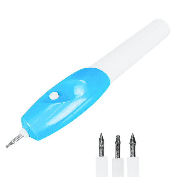 DYNAMIC 7" Wireless Engraving Pen | Includes 4 Diamond Coated Tips with 2 Round & 2 Pointed | 2 AA Battery Operated (Not Included) | Great Engraving Wood, Metal, Plastic, Glass & More
