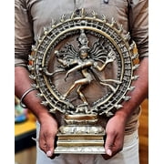 DYNAMIC INDIAN ART Brass Natraj Statue Idol Sculpture Shiva - Nataraj The of Dance Natrajan (17 Inches Big Size)