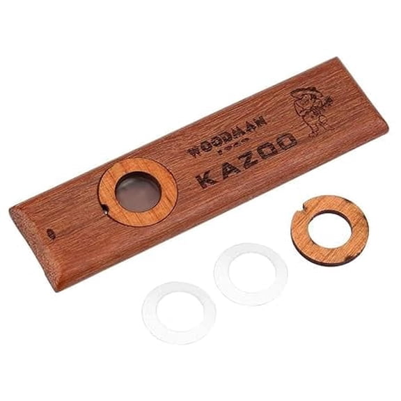 DYNAMIC INDIAN ART Wooden Kazoo Musical Wind Instrument Wood Harmonic a for Music Lovers with Metal Carrying Case