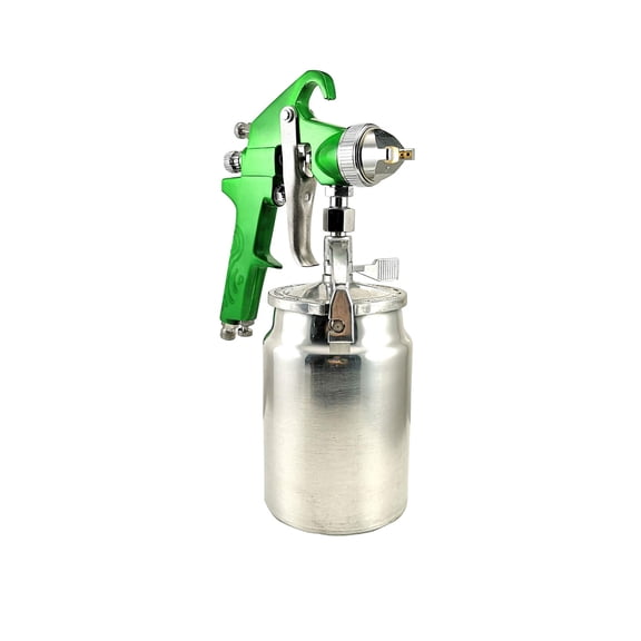 DYNAMIC POWER Industrial HVLP Siphon Feed Spray Gun 1000cc Non-Drip Paint Cup & 1.4mm Precision Nozzle | Smooth Finish for Auto, Woodworking & DIY! DP-97V-S/G