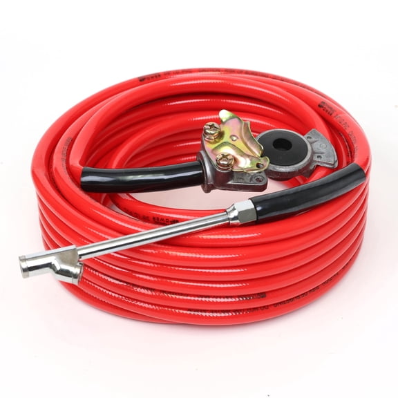 DYNAMIC POWER Truck Tire Inflator Kit- 3/8" X 50' Air Hose with Universal Gladhand & Chuck (RED)