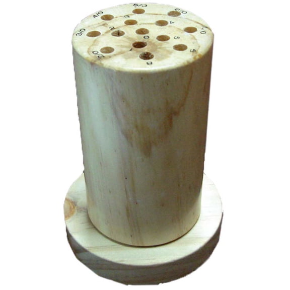 DYNAMIC Saw Blade Stand | Durable Wood Construction | Rotating Organizer for Jewelers Saw Blades | Sizes 0 - 6, & 8 and 2/0 - 6/0 & 8/0 Clearly Marked | Essential for Jewelers Bench