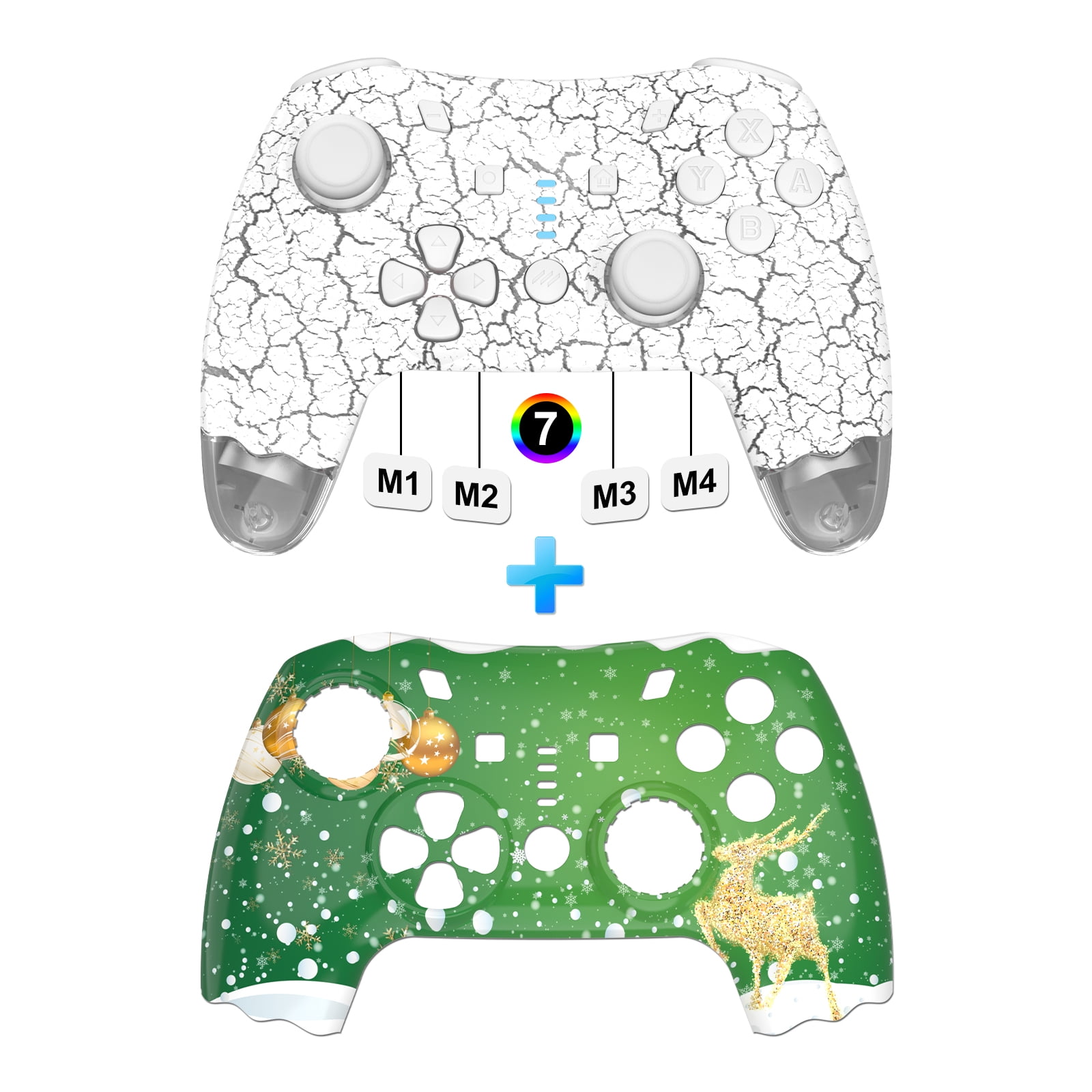 DYONDER Switch Controller, Wireless Switch Pro Controller for Switch/Switch Lite/Switch OLED, Wireless Gamepad for PC/iOS/Android with RGB/Programmabl DYONDER Wireless Switch Pro Controller for Switch⁄Lite⁄OLED⁄PC