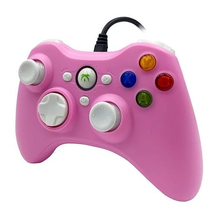 DYONDER Wired Game Controller for Windows PC/ PS3/ Android TV Box?PC Gaming Controller with Dual-Vibration/Turbo/Hall Linear Trigger(PINK)
