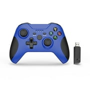 DYONDER Wireless Controller for PC/PS3, Game Controller Compatible with Windows7/8/10,2.4GHZ Gamepad with Linear Trigger&Dual Vibration(BLUE)