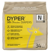 DYPER Ultra Premium Diapers Size Newborn, 34 Diapers (Select For More Options)