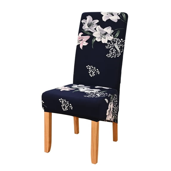 DYStyle Floral Spandex Stretch Printed Geometric Banquet Chair Cover Extra Large Slipcover Dining Room Large Seat Cover