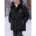 thumbnail image 1 of DYTTDG Boys Winter Hooded Puffer Jacket With Button, Zipper Closure & Multi Pockets, Suitable for Fall/Winter Daily Outerwear, 1 of 8