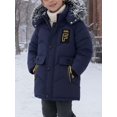 thumbnail image 1 of DYTTDG Boys Winter Hooded Puffer Jacket With Button, Zipper Closure & Multi Pockets, Suitable for Fall/Winter Daily Outerwear, 1 of 6