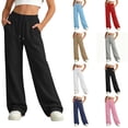 thumbnail image 1 of DYTTDG Girls' Solid Wide Leg Jogger Pants, Elastic Waist Loose Fit Girls' Casual Sweatpants with Side Pockets for Daily Wear, 1 of 8