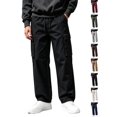 thumbnail image 1 of DYTTDG Men’s Drawstring Cargo Pants, Elastic Waist Full Length Straight Leg Trousers with Multi Pockets, Solid Color Casual Wear for Daily Walking & Outdoor, 1 of 8