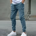 thumbnail image 1 of DYTTDG Men's Jogging Pants Drawstring Elastic Waist Athletic Casual Pants with Pockets Tapered Pants Pants for Men Clearance, 1 of 6