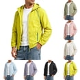 thumbnail image 1 of DYTTDG Men's Lightweight Sun Protection Hooded Jacket, Breathable Full Zip Windbreaker with Pockets for Hiking & Summer Outdoor Activities, 1 of 6