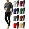 thumbnail image 1 of DYTTDG Men’s Thermal Underwear 2‑Piece Set, Soft Long Sleeve Top & Long Pants, Solid Color Base Layer, Lightweight Warm Knit Loungewear for Fall Winter Daily Wear, 1 of 7