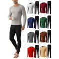 thumbnail image 1 of DYTTDG Men’s Thermal Underwear 2‑Piece Set, Soft Long Sleeve Top & Long Pants, Solid Color Base Layer, Lightweight Warm Knit Loungewear for Fall Winter Daily Wear, 1 of 8