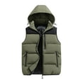 thumbnail image 1 of DYTTDG Outdoor Women's New Plus Size Vest Sleeveless Removable Hood Zipper Casual Fashion Winter Jacket with Pockets Great Gifts for Less, 1 of 5
