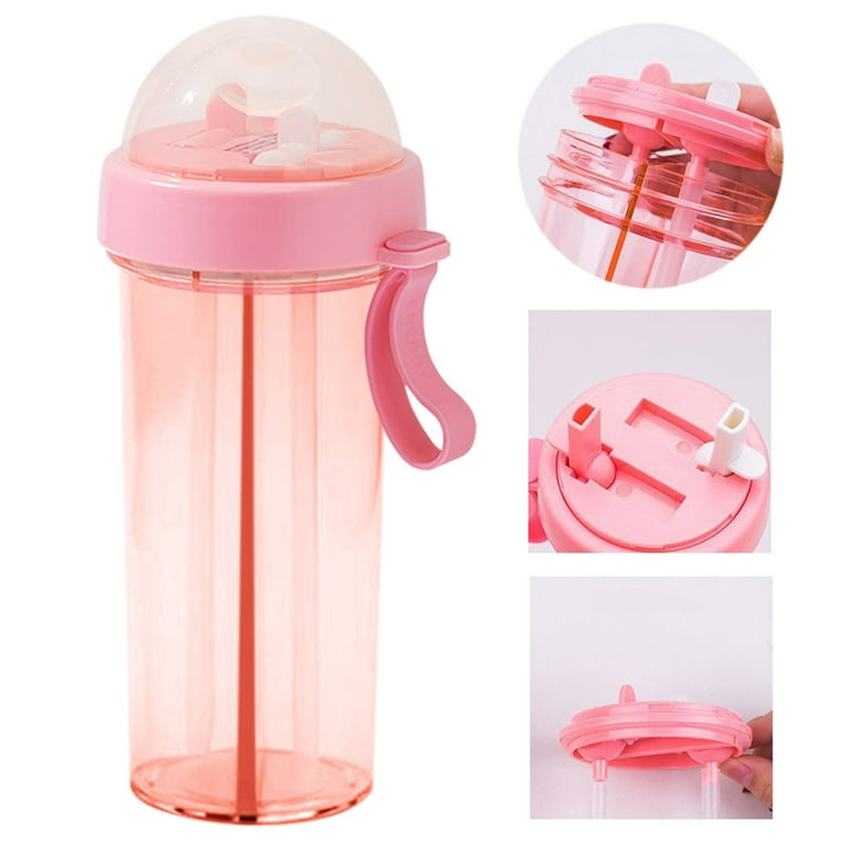 Transparent and Frosted Plastic Cups Portable Fashion Water Battles Sealing  and Leakage Prevention Cups for Camping Tent Travel
