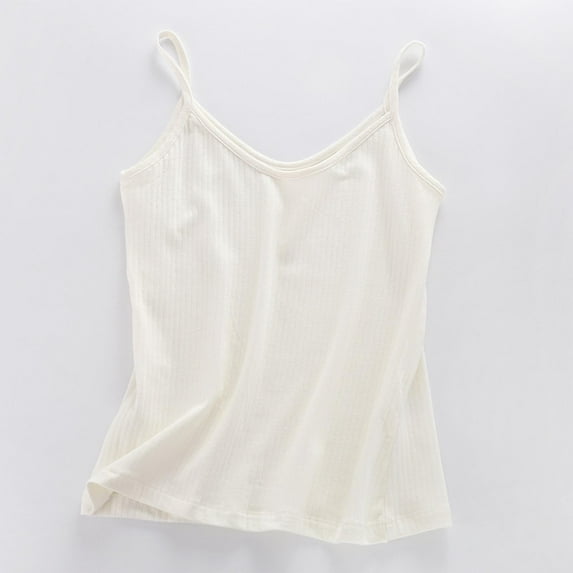 DYTTDG Women's Fashion Plus Size Solid Color Cotton Camisole V-Neck Sleeveless T-Shirt Comfortable Casual Sleeveless Tops Tank Tops for Women under 10