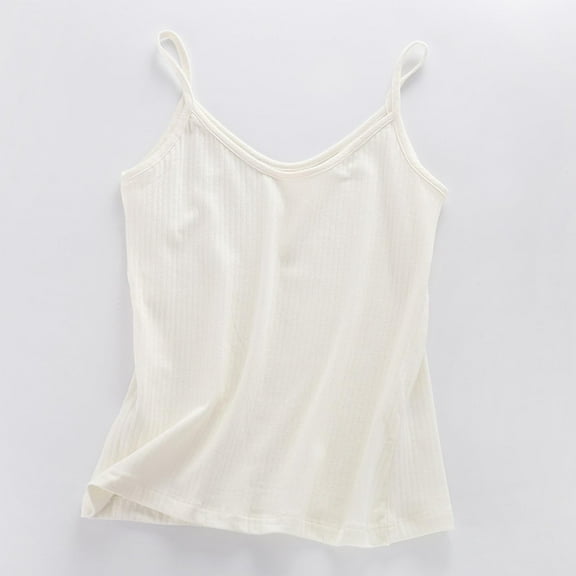 DYTTDG Women's Fashion Plus Size Solid Color Cotton Camisole V-Neck Sleeveless T-Shirt Comfortable Casual Sleeveless Tops Tank Tops for Women under 10