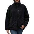 thumbnail image 1 of DYTTDG Women’s Fleece Zip-Up Jacket, Stand Collar Long Sleeve Sherpa Jacket with Chest Zipper Pocket & Front Patch Pockets, Casual Outerwear for Fall and Winter, 1 of 8