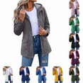 thumbnail image 1 of DYTTDG Women's Hooded Rain Jacket | Casual Waterproof Windbreaker with Striped Lining, Zipper & Snap Closure, Packable Jacket for Travel, 1 of 8
