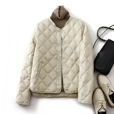 DYTTDG Women's Light Down Jacket with Internal Zip for Winter, Lightweight and Stylish Outerwear