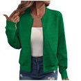 thumbnail image 1 of DYTTDG Women's New Fashion Long Sleeve Hoodless Jacket Solid Color Zipper Top Baseball Jacket Great Gifts for Less, 1 of 5