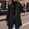 thumbnail image 1 of Jackets for Women DYTTDG Women's New Long Coat Solid Color Plus Size Button Wool Jacket Lapel Jacket Coat Winter Long Sleeve Tops Great Gifts for Less, 1 of 6