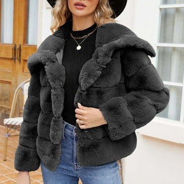 Jackets for Women DYTTDG Women's Plus Size Winter Warm Long Sleeve Coat Casual Loose Cardigan Cute Jacket on Clearance
