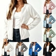 thumbnail image 1 of DYTTDG Women's Stand Collar Full Zip Fuzzy Fleece Jacket, Solid Long Sleeve Casual Coat with Side Pockets Lightweight Outerwear for Spring Fall Daily Outdoor Wear, 1 of 7