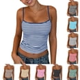 thumbnail image 1 of DYTTDG Women's Striped Knit Tank Top | Soft Crew Neck Sleeveless Summer Top, Casual Breathable Striped Shirt for Daily Wear & Layering, 1 of 8