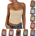 thumbnail image 1 of DYTTDG Women's Striped Knit Tank Top | Soft Crew Neck Sleeveless Summer Top, Casual Breathable Striped Shirt for Daily Wear & Layering, 1 of 8