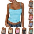 thumbnail image 1 of DYTTDG Women's Striped Knit Tank Top | Soft Crew Neck Sleeveless Summer Top, Casual Breathable Striped Shirt for Daily Wear & Layering, 1 of 8