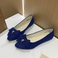 thumbnail image 1 of DYTTDG Women's Vintage Knit Flats | Bowknot Detail On Shallow Toe Casual Shoes for Daily Wear, Walking & Vocation, 1 of 6