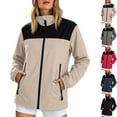 thumbnail image 1 of DYTTDG Women's Windbreaker Jacket, Zip Up Waterproof Lightweight Outdoor Coat with Zip Pockets, Hooded Solid Color Hiking Jacket, 1 of 7