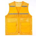 thumbnail image 1 of DYTTDG Women's Workwear Cargo Sleeveless Jacket Plus Size Solid Color V-Neck Zipper Top with Pocket on Clearance, 1 of 3