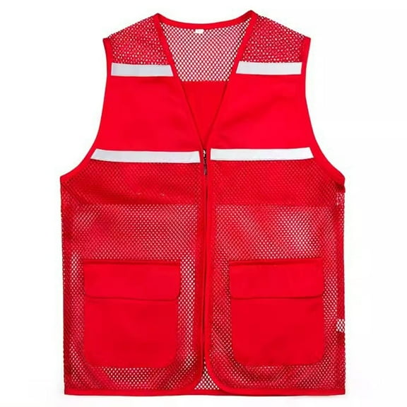 DYTTDG Women's Workwear Cargo Sleeveless Jacket Plus Size Solid Color V-Neck Zipper Top with Pocket on Clearance