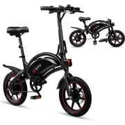 DYU D3F Electric Bike Peak 500W 36V, 14" Mini Ebike for City Commuter, Folding Electric Bicycle for Adult, UL2849