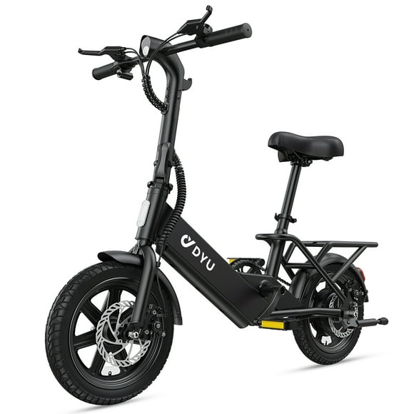 DYU 14" Folding Electric Bike for Adults Teens, 500W Peak Motor 36V/7.8AH Battery, Commuter City Ebike, UL2849