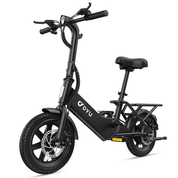 DYU 14" Folding Electric Bike for Adults Teens, 500W Peak Motor 36V/7.8AH Battery, Commuter City Ebike, UL2849