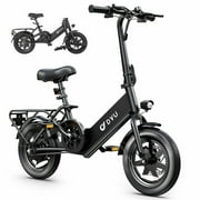 DYU 16" Folding Electric Bike for Adults Teens, Peak 500W 15.5Mph 36V/7.5AH, Pedal-Assist, Commuter Cruiser City E Bike UL2849