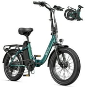 DYU 20" 4.0 Fat Tire Electric Bike for Adults, 750W Electric Mountain Bicycle,48V 15.6AH Removable Battery W/Pedal-Assist E-Bike Shimano 7 Speed Suspension Fork with Fender UL2849