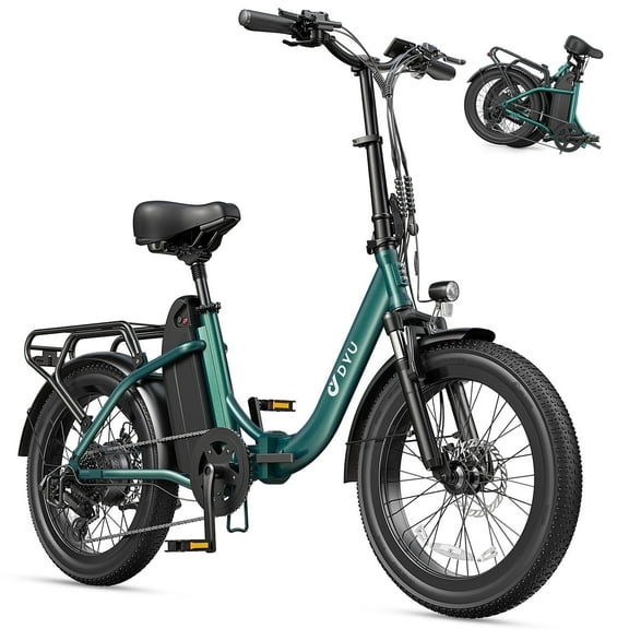 DYU 20" 4.0 Fat Tire Electric Bike for Adults, 750W Electric Mountain Bicycle,48V 15.6AH Removable Battery W/Pedal-Assist E-Bike Shimano 7 Speed Suspension Fork with Fender UL2849