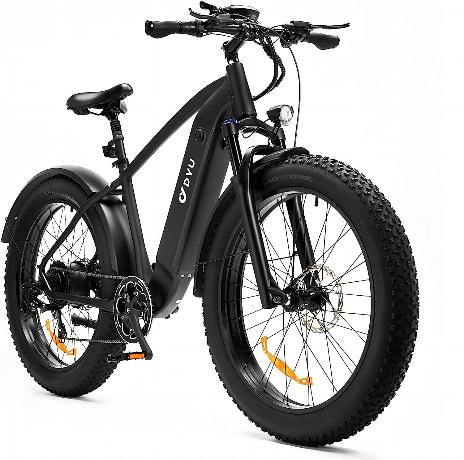 DYU 26" 4.0 Fat Tire Electric Bike for Adults, 750W 48V 20AH, 1100Wh LG Battery, Air Saddle, Shimano 7-Speed Gear, Dual Shock Absorber Mountain Ebike, Front&Rear Fenders, Complies to UL2849