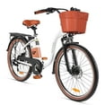 thumbnail image 1 of DYU 26" Commuter Electric Bike for Adults, Peak 500W 36V 15.6AH, Pedal-Assist, Shimano 7-Speed, Cruiser City E Bike UL2849, 1 of 10